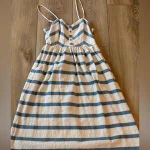 Lovestitch Blue and Cream Striped Dress